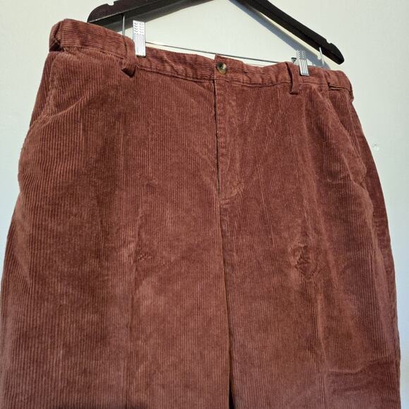 LL Bean Comfort Waist Straight Corduroy Pants Mens 38wx31L Brown Preppy 502864 - Picture 4 of 16